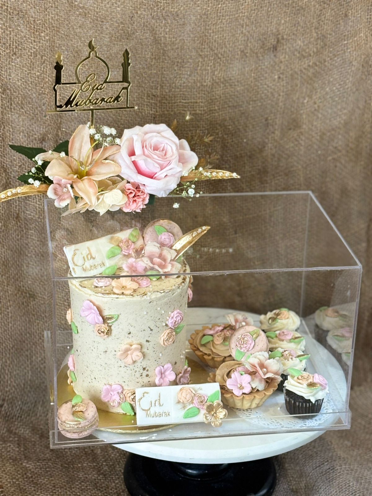 Acrylic box platter (toppers/wish is customisable)