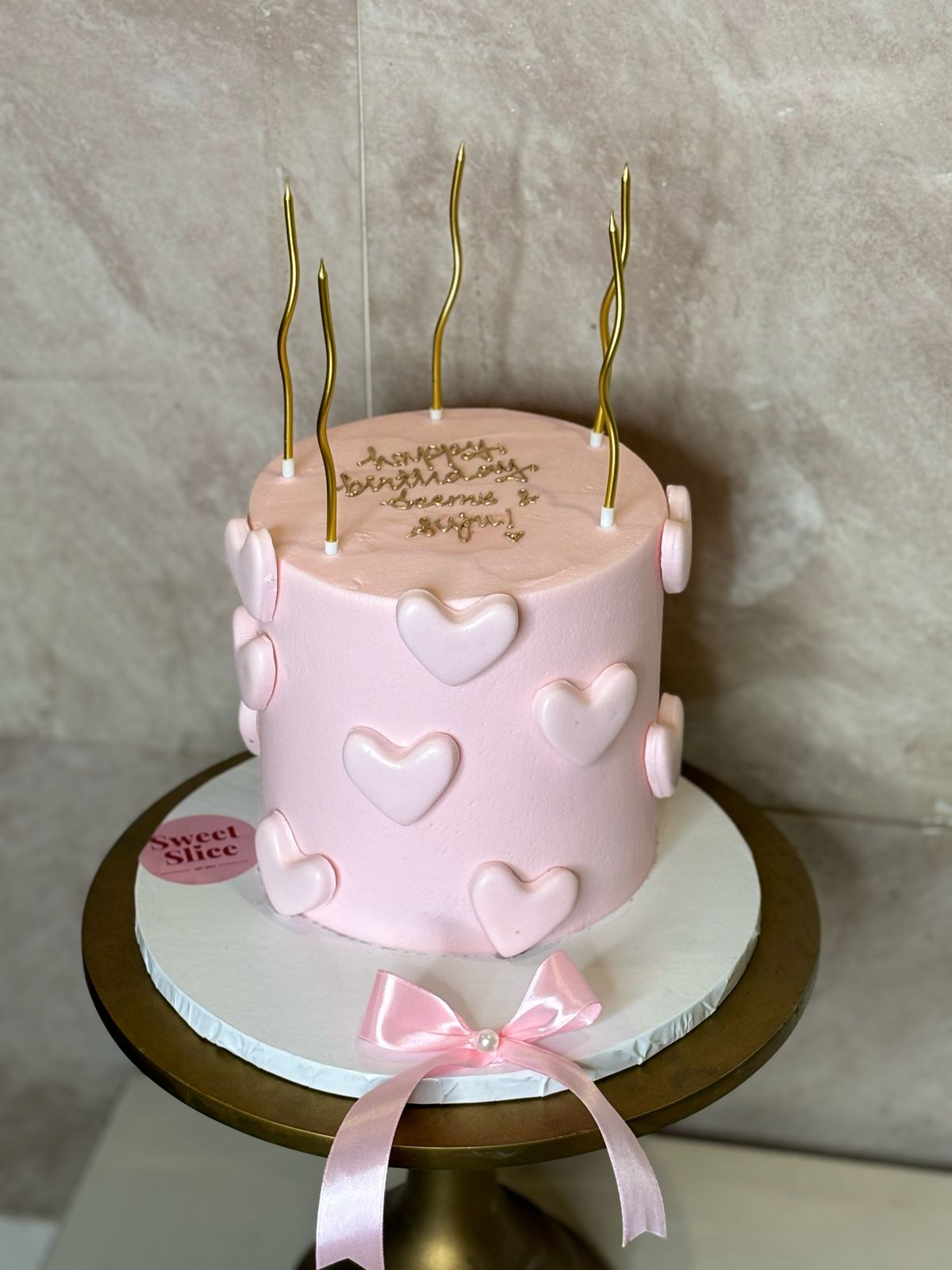 Pink Hearts Delight Cake (2 lbs)