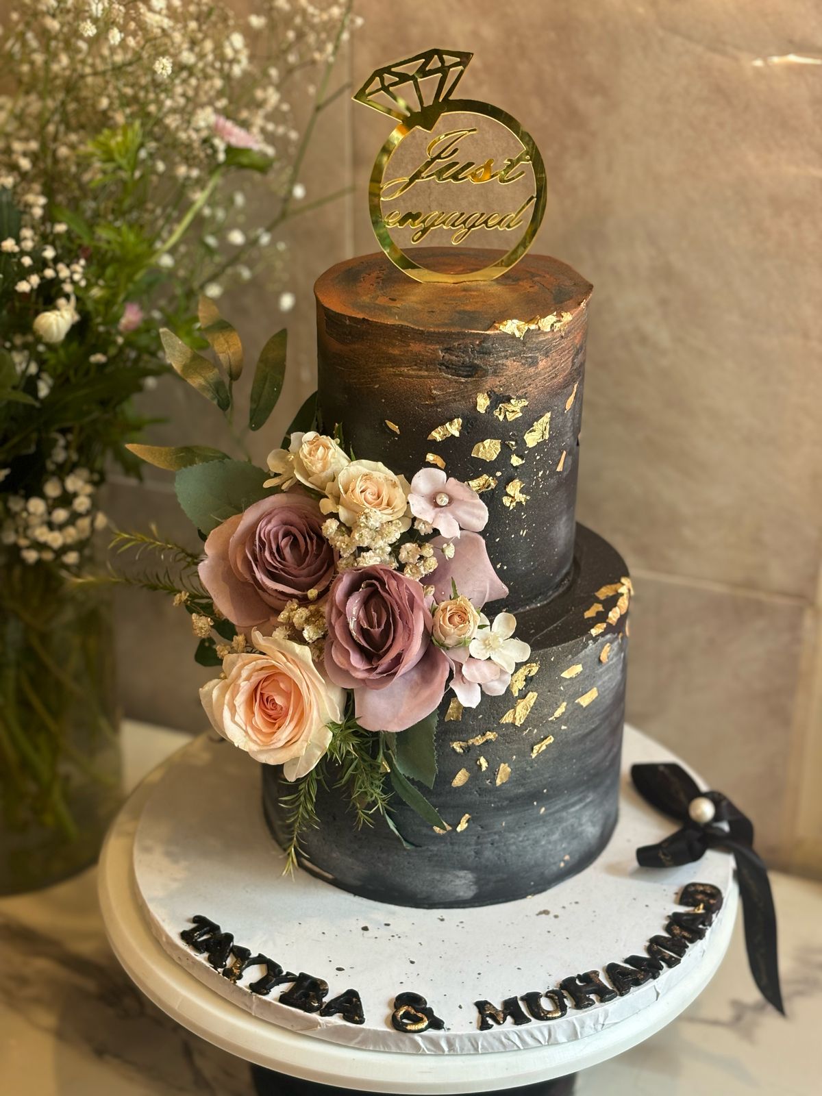 Midnight Elegance Celebration Cake (6 lbs)