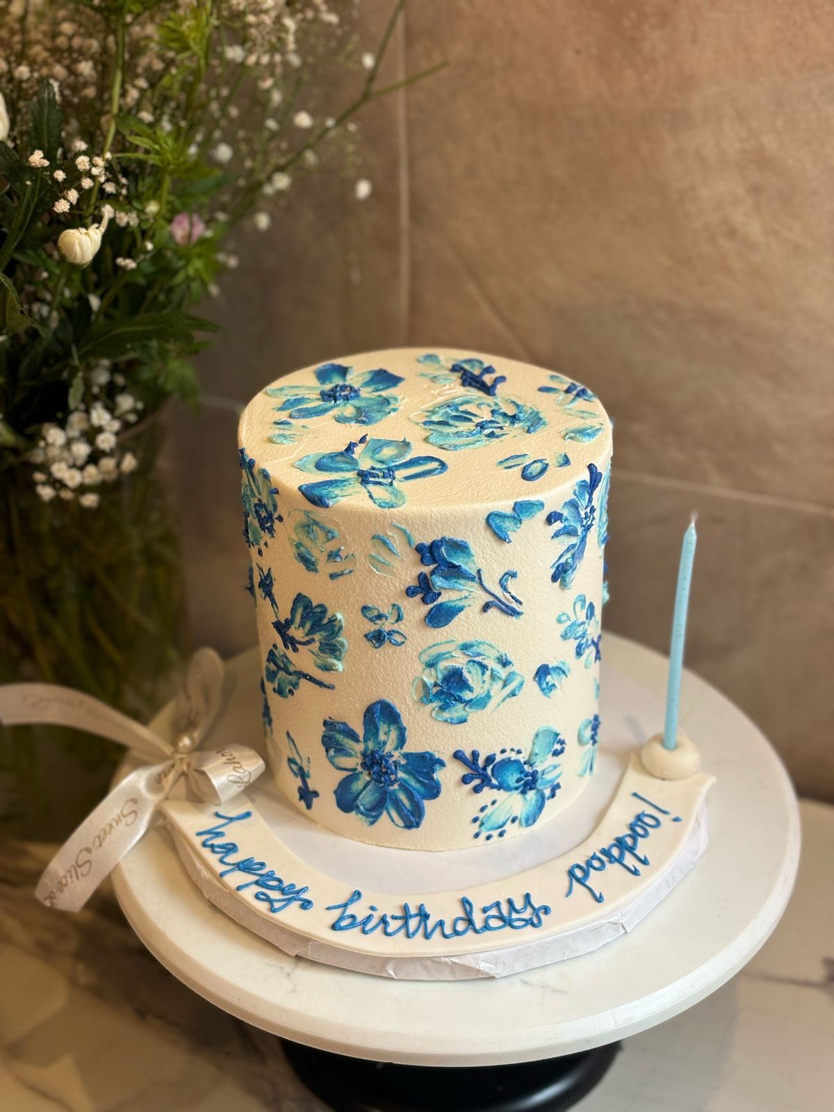 Blue Blossom Delight Cake (3 lbs)