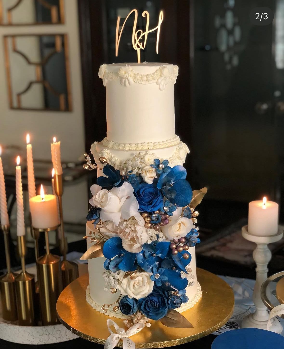 Royal Bloom Wedding Cake (12 lbs)