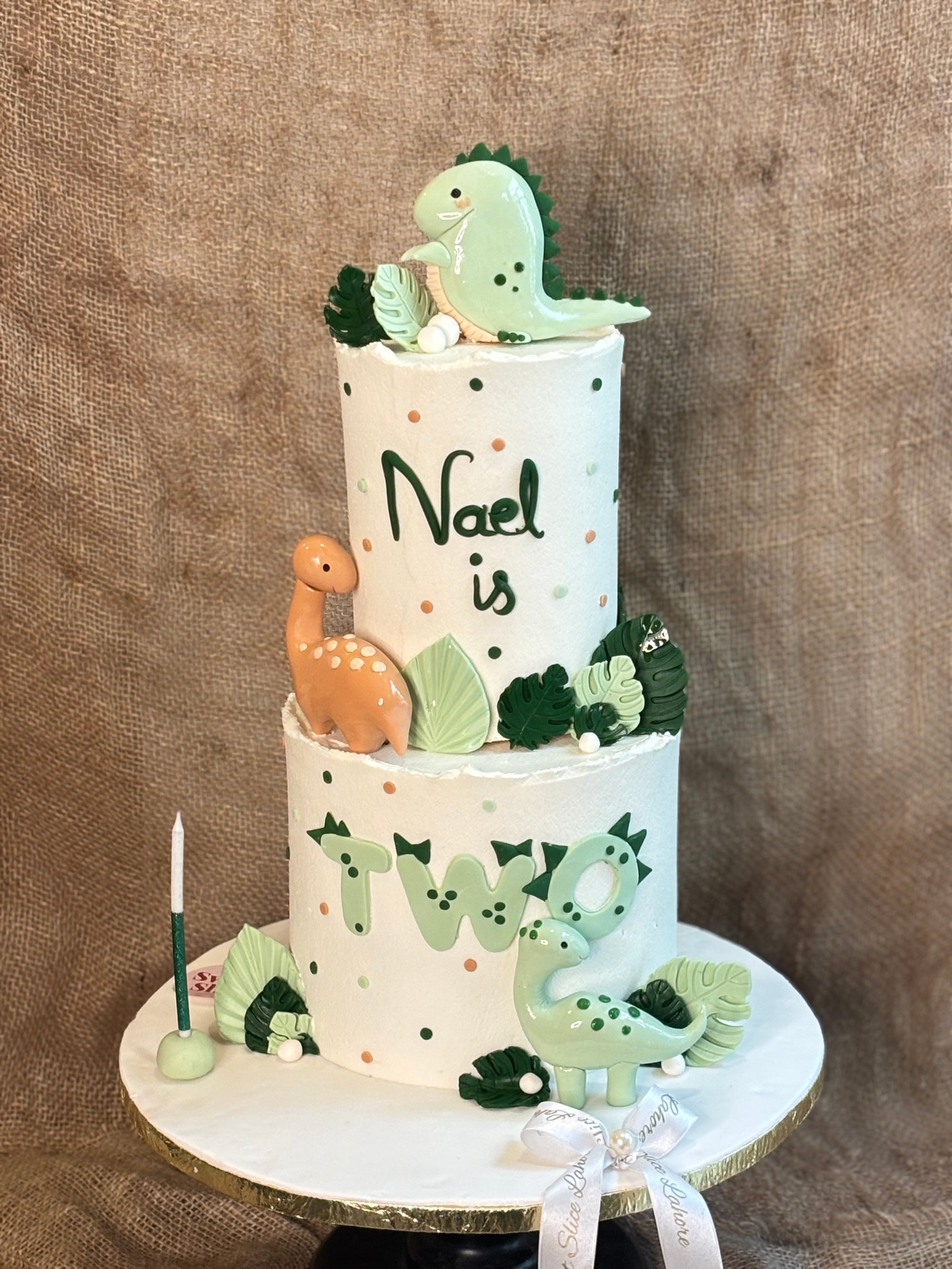 Dino Adventure Baby Birthday Cake (6 lbs)