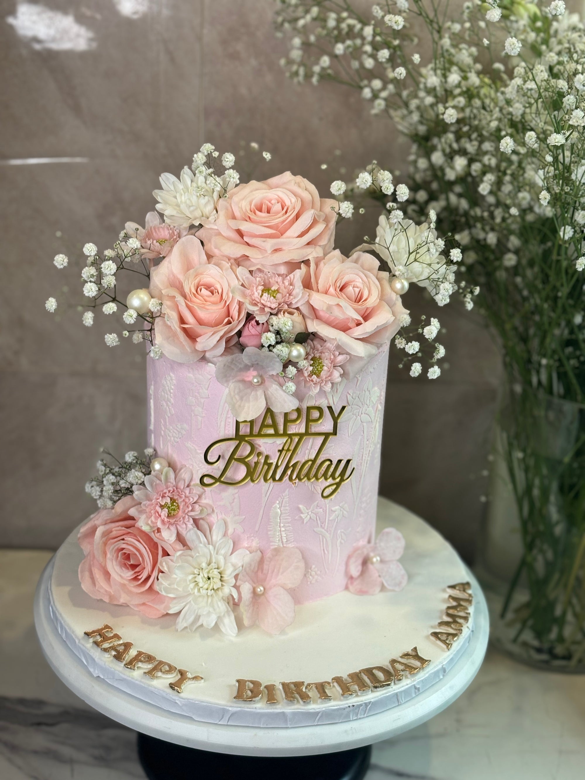 Blush Bloom Elegance Cake (3 lbs)